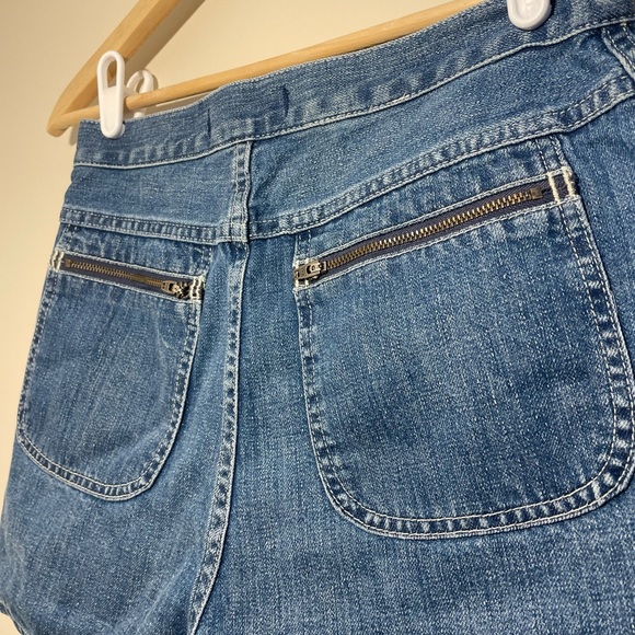 Madewell denim shorts front pocket and rear zipper pockets high waisted size 26 - Picture 4 of 9